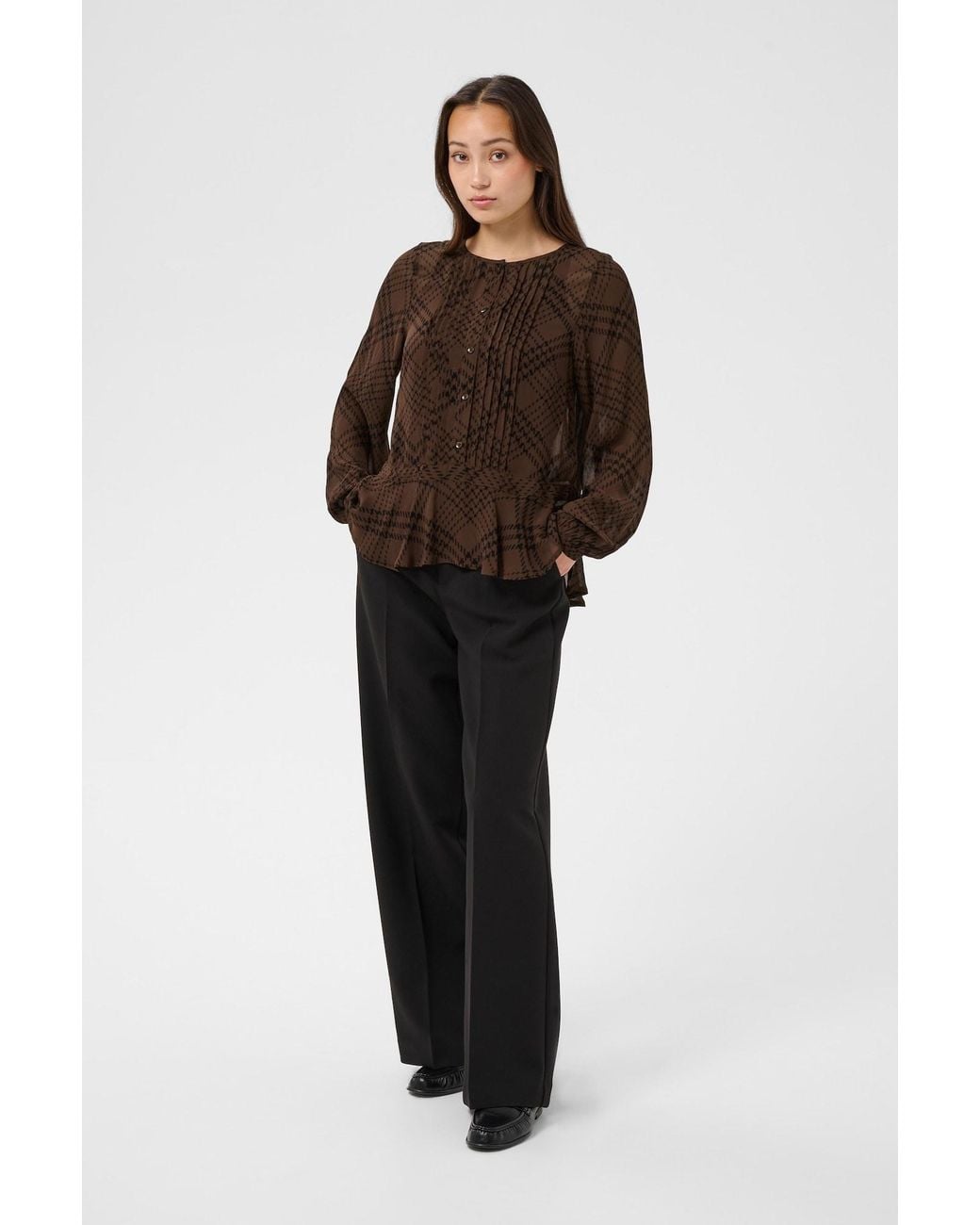 Part Two Brown Bluse Cantaline