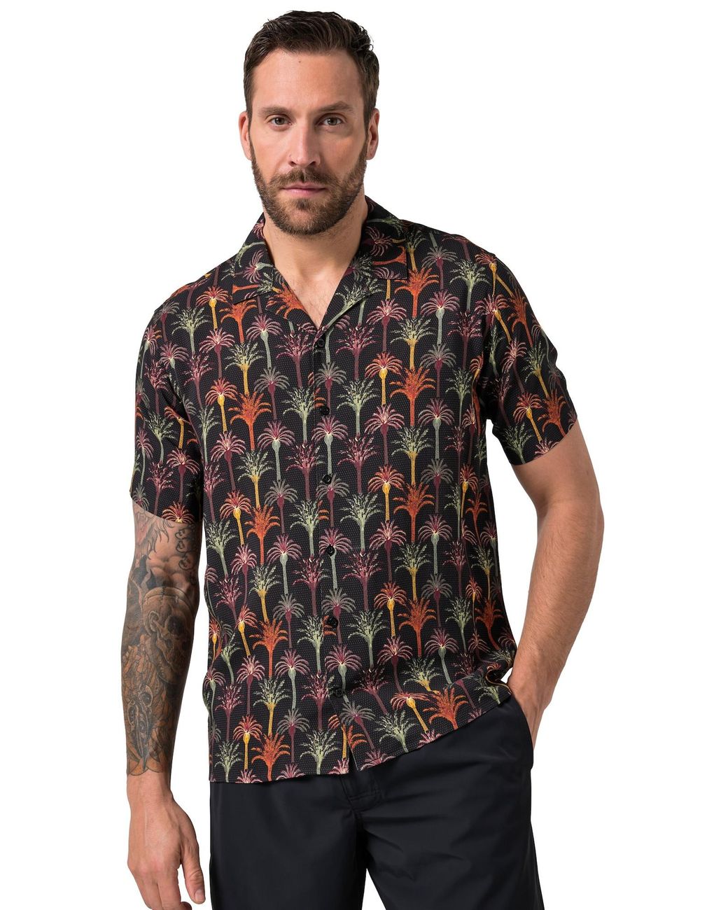 JP1880 Hemd in Black für Herren