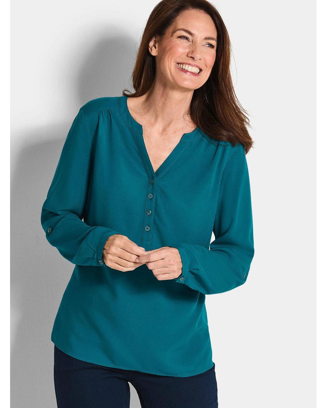 Goldner Blue Bluse
