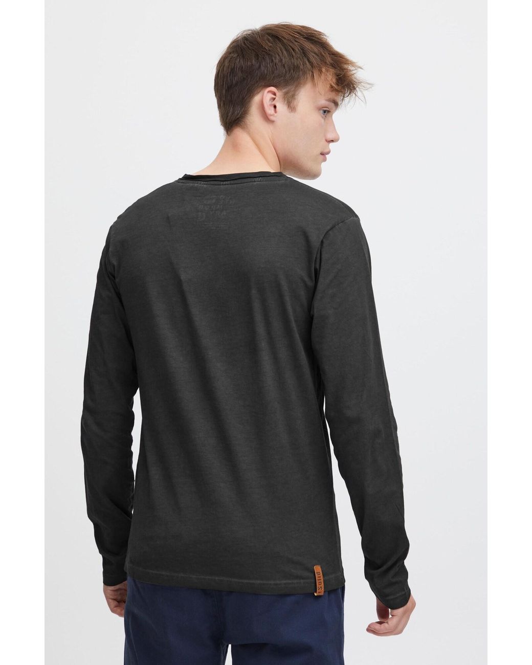 Solid V-Shirt Tinox in Black für Herren