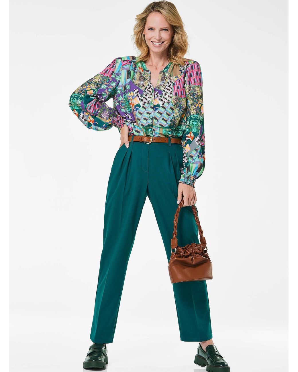 Goldner Blue Bluse