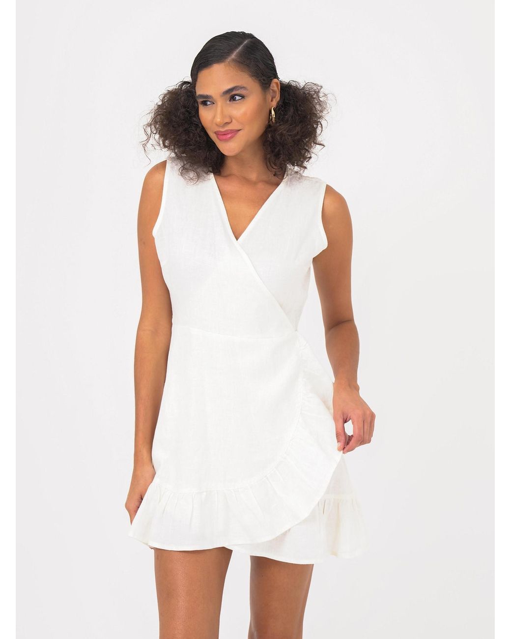 FRESHLIONS White Kleid Mailinda