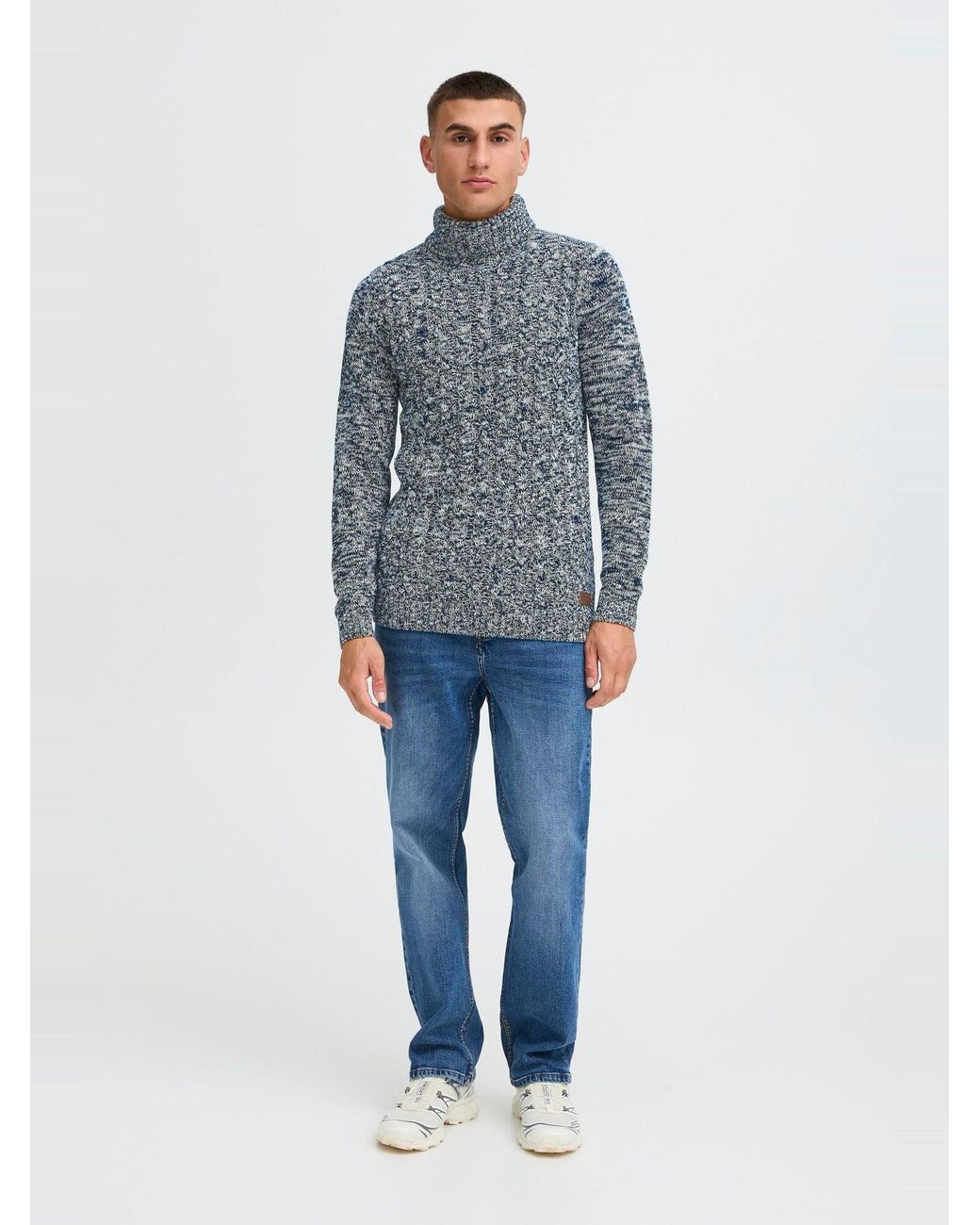 Solid Pullover Sdrino in Blue für Herren