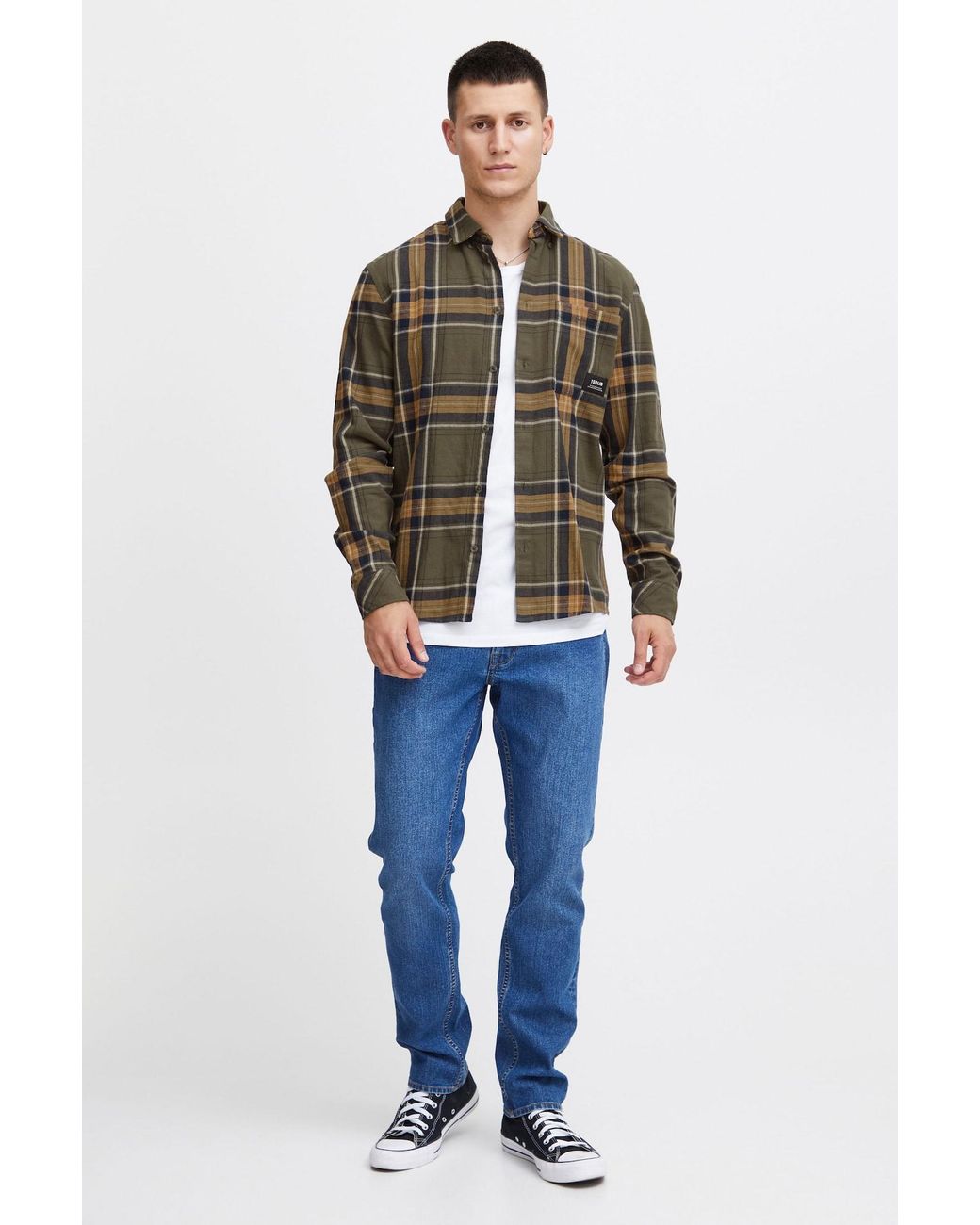 Solid Hemd Brandt in Green für Herren