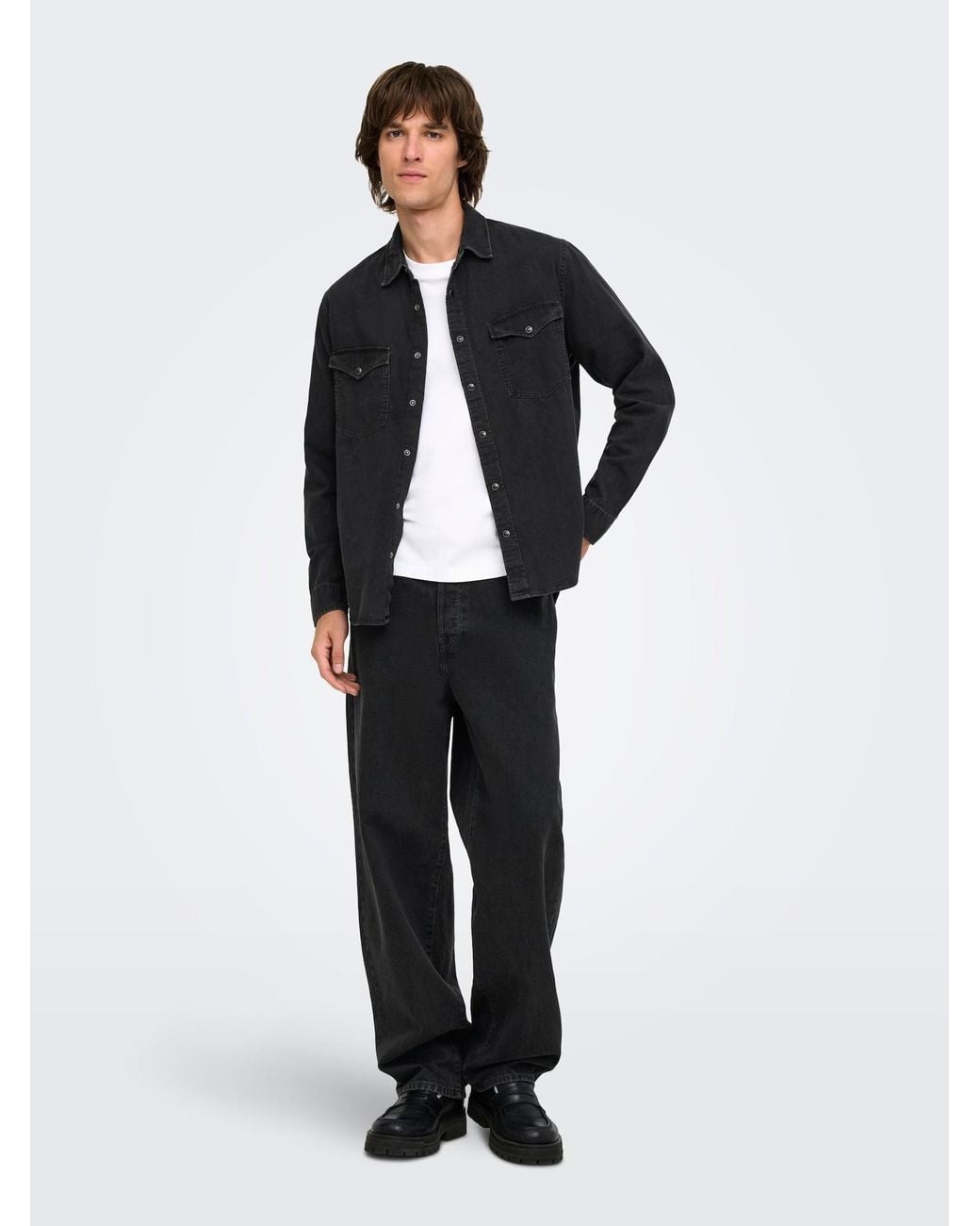 Only & Sons Hemd Onsray in Black für Herren
