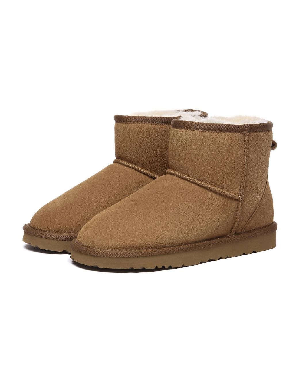 EVER AU Brown Boots Ostrich