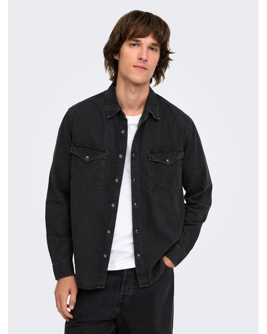 Only & Sons Hemd Onsray in Black für Herren