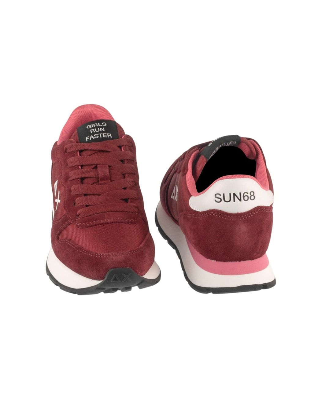 Sun 68 Red Sneaker Low Ally Solid