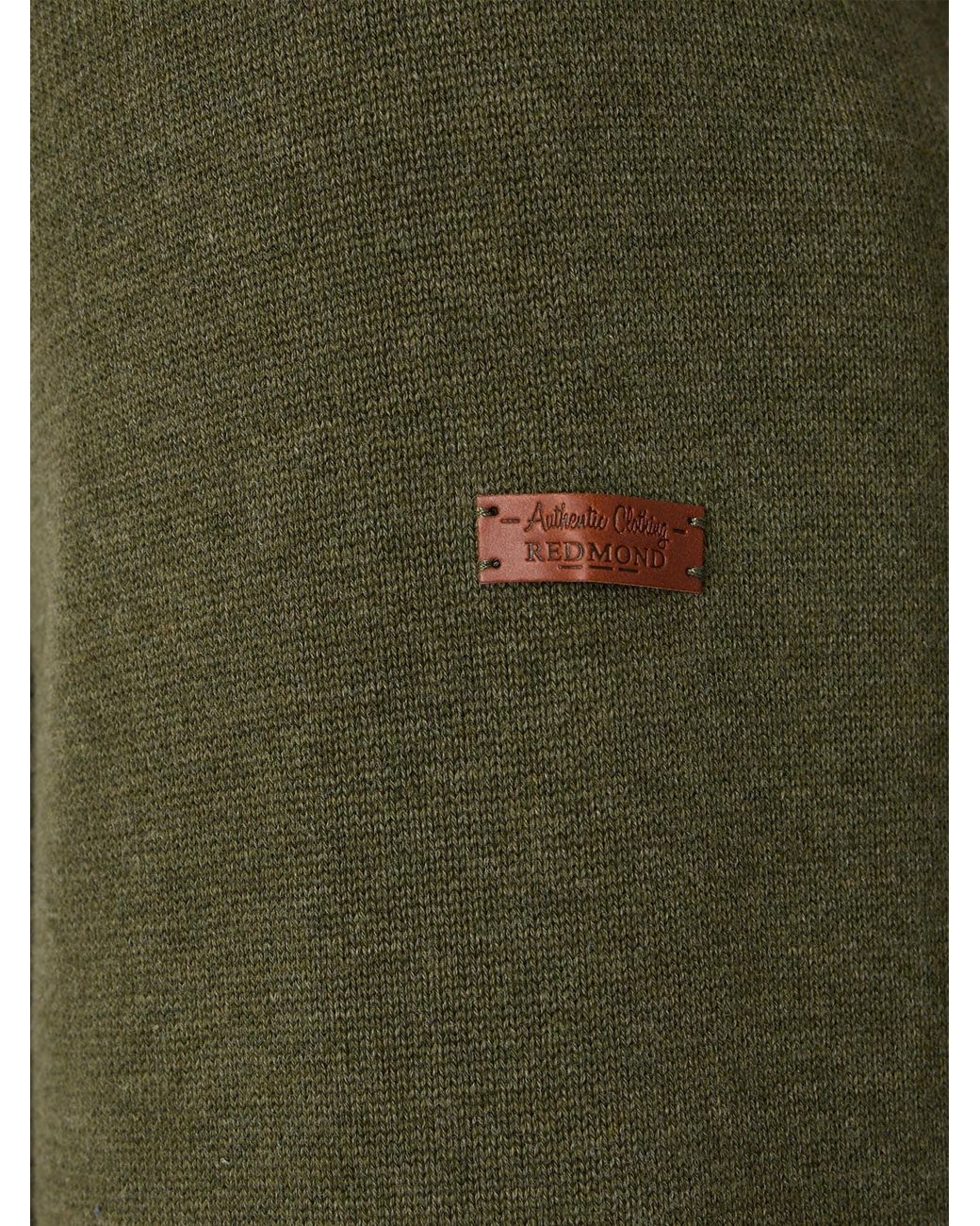 Redmond Strickjacke Basic in Green für Herren