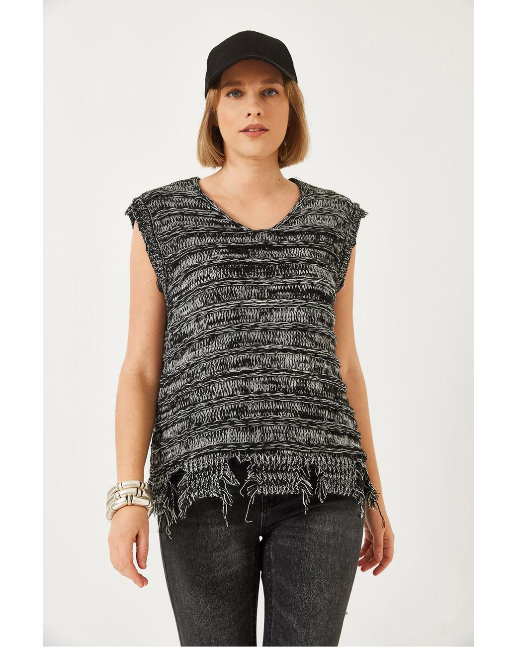 Bianco Lucci Black Pullunder