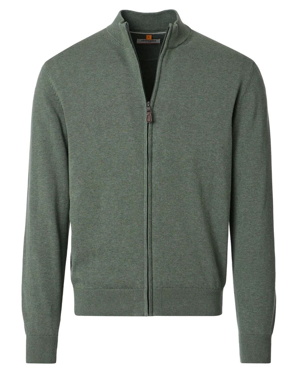 Redmond Strickjacke Basic in Green für Herren