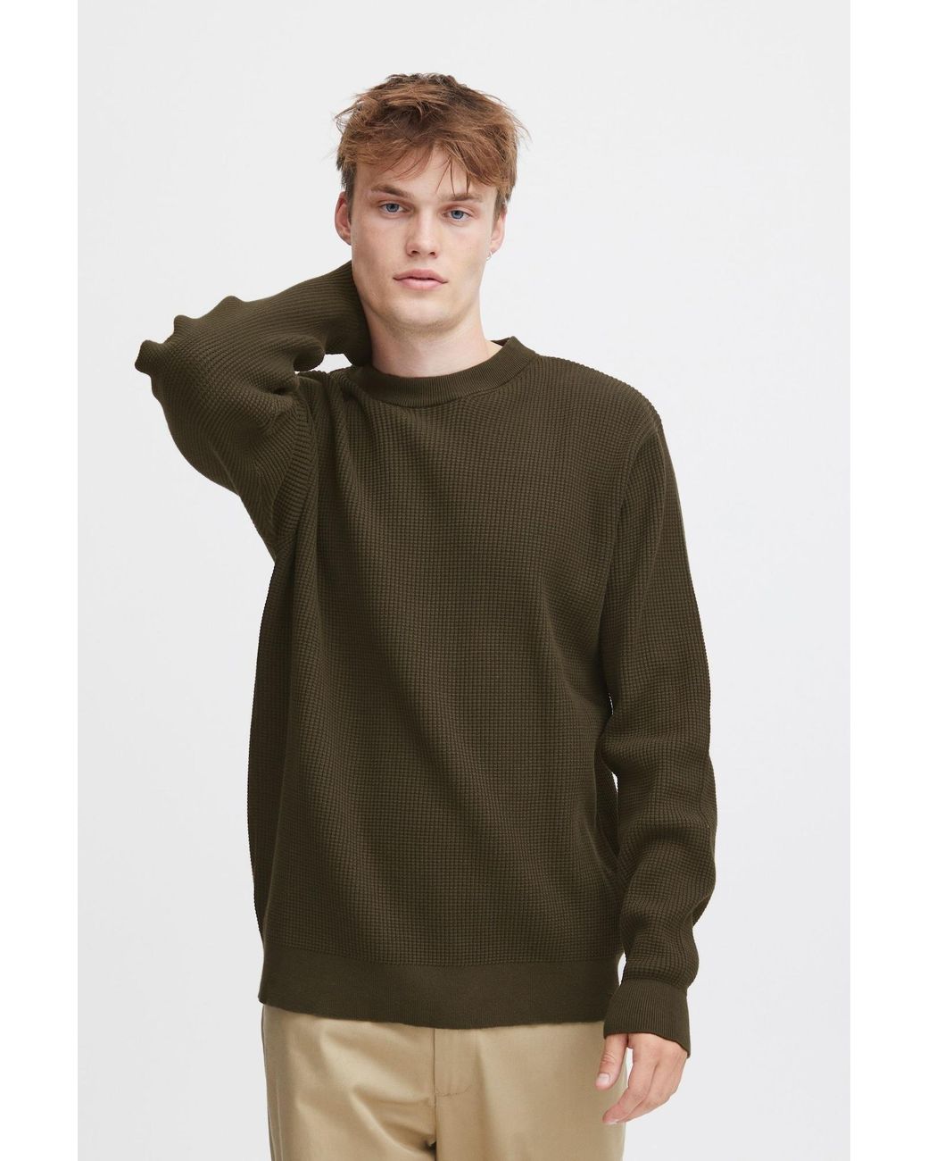 Solid Pullover Hami in Green für Herren