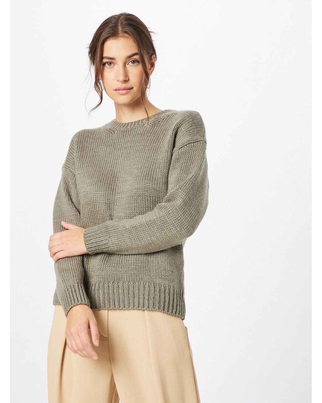 /about You Gray Pullover Tela