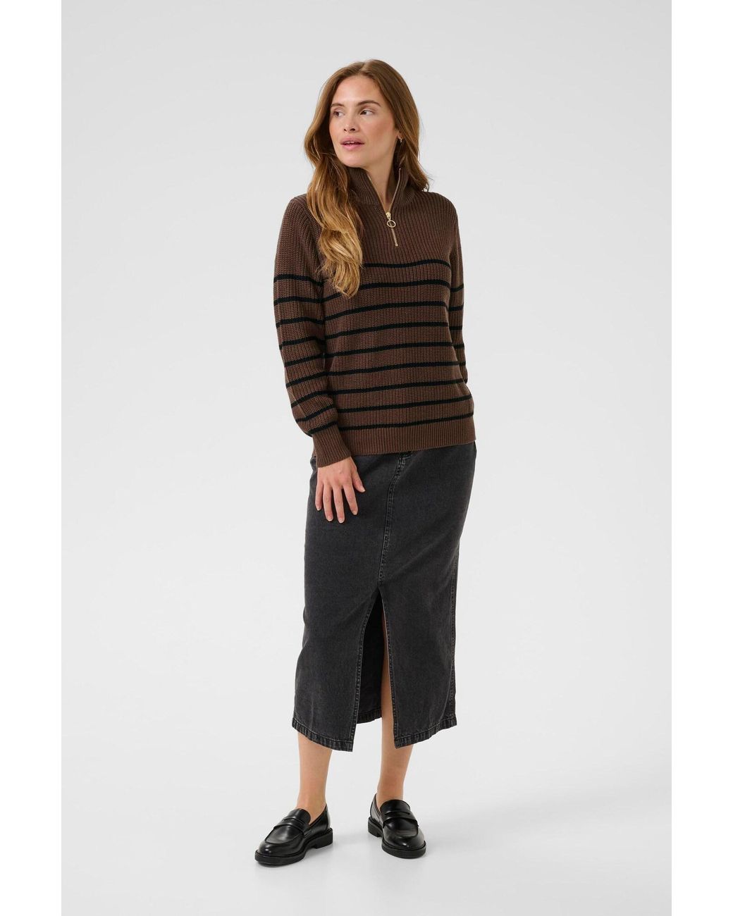 Kaffe Brown Pullover Alioa
