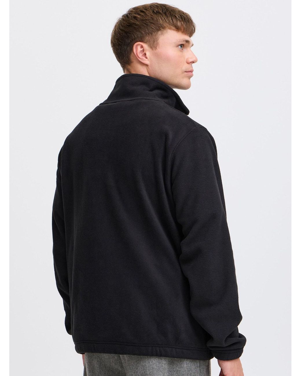 Solid Fleecejacke Noobert in Black für Herren