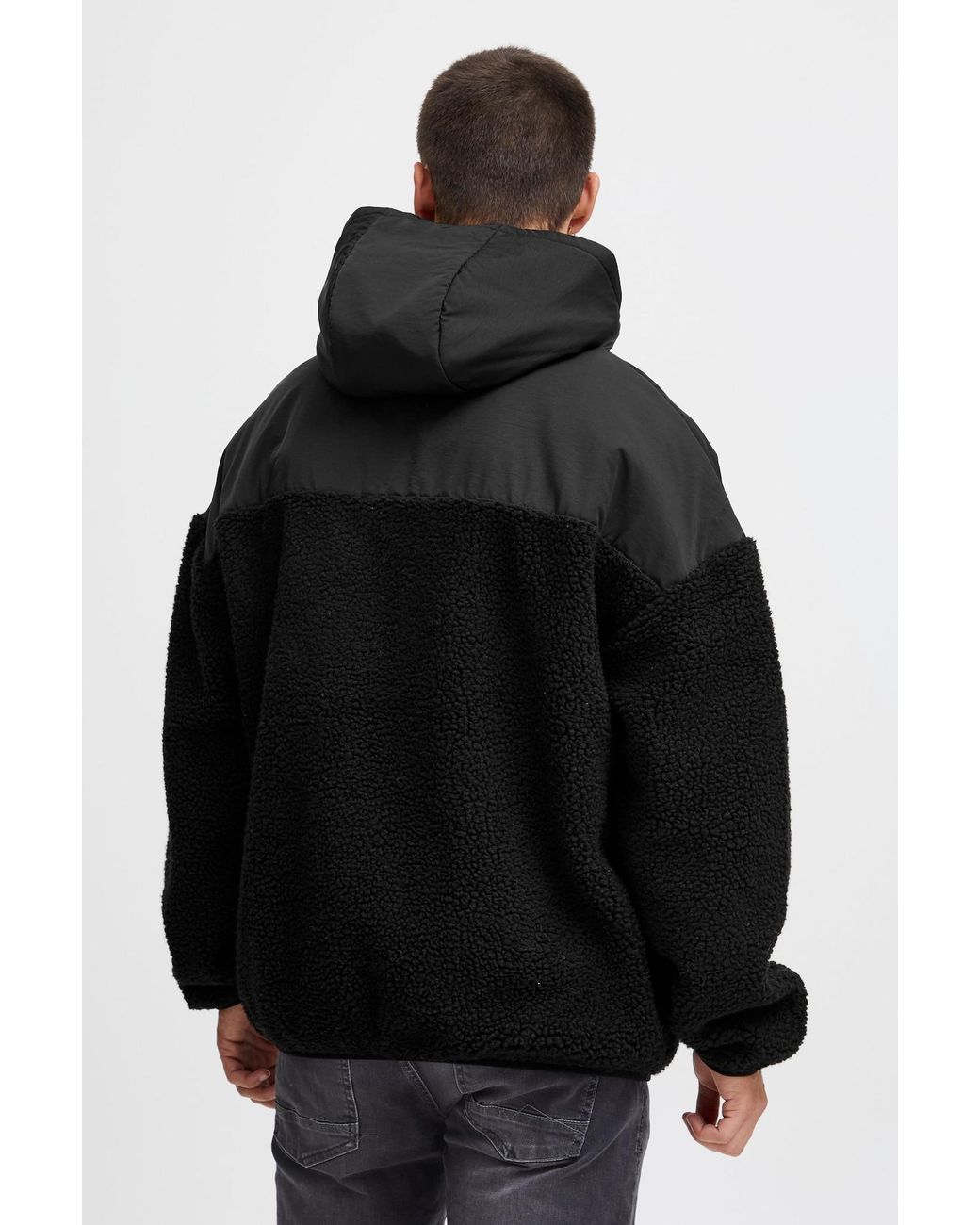 Solid Halfzip Fleecejacke Marco in Black für Herren