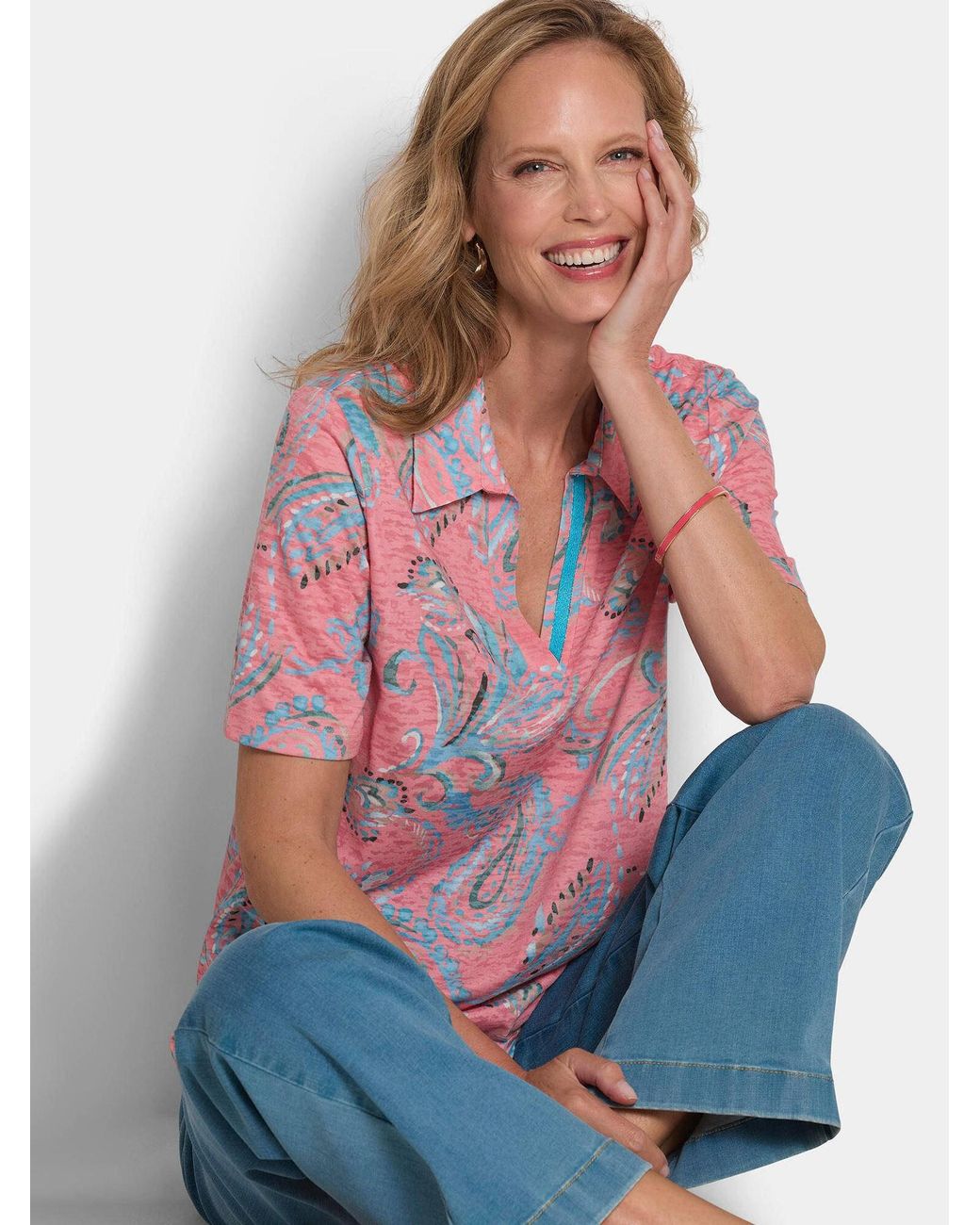 Goldner Pink Bluse