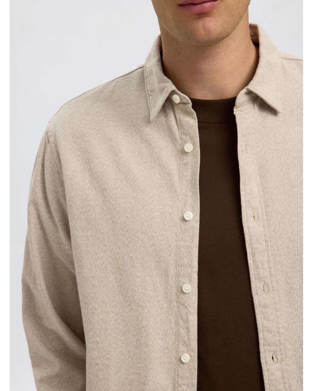 SELECTED Hemd Slhnoah in Natural für Herren