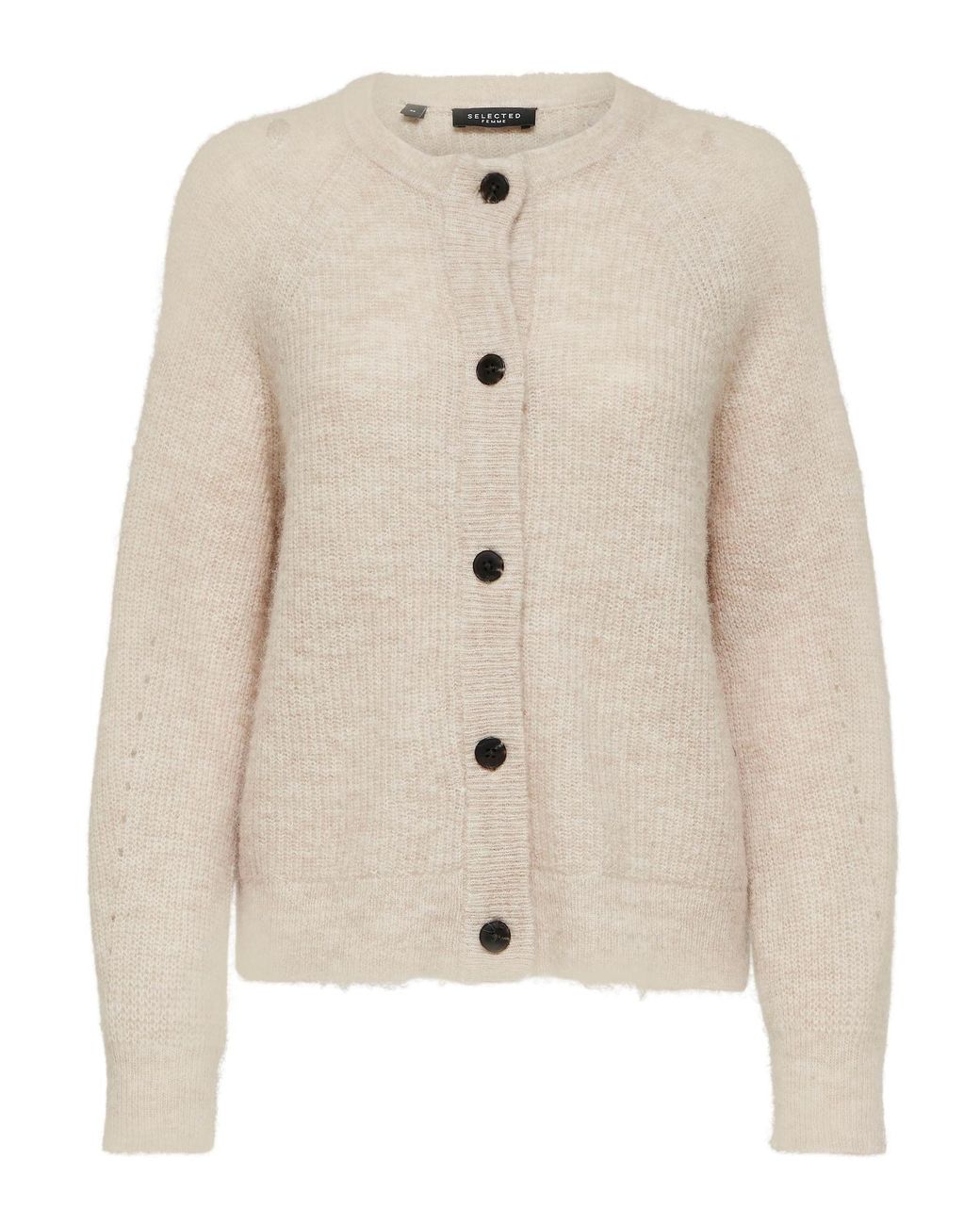 SELECTED Natural Strickjacke