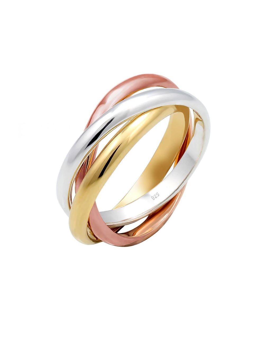Elli Jewelry Metallic Ring Trio