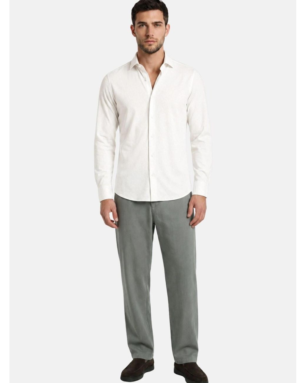 Alea Hemd Camicia Lino in White für Herren
