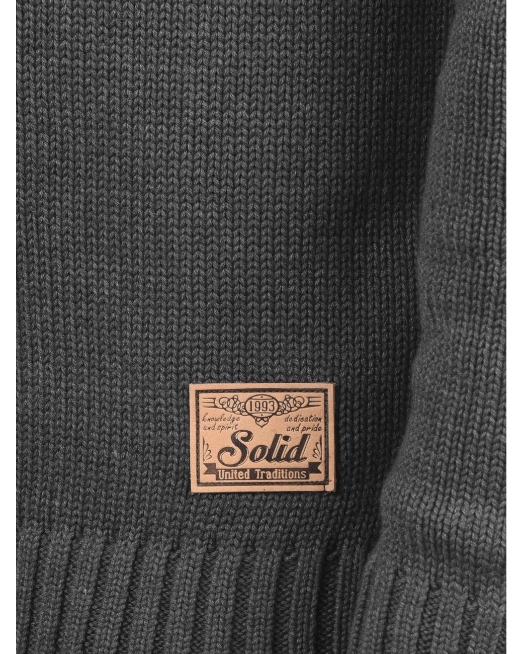 Solid Strickpullover Petro in Gray für Herren