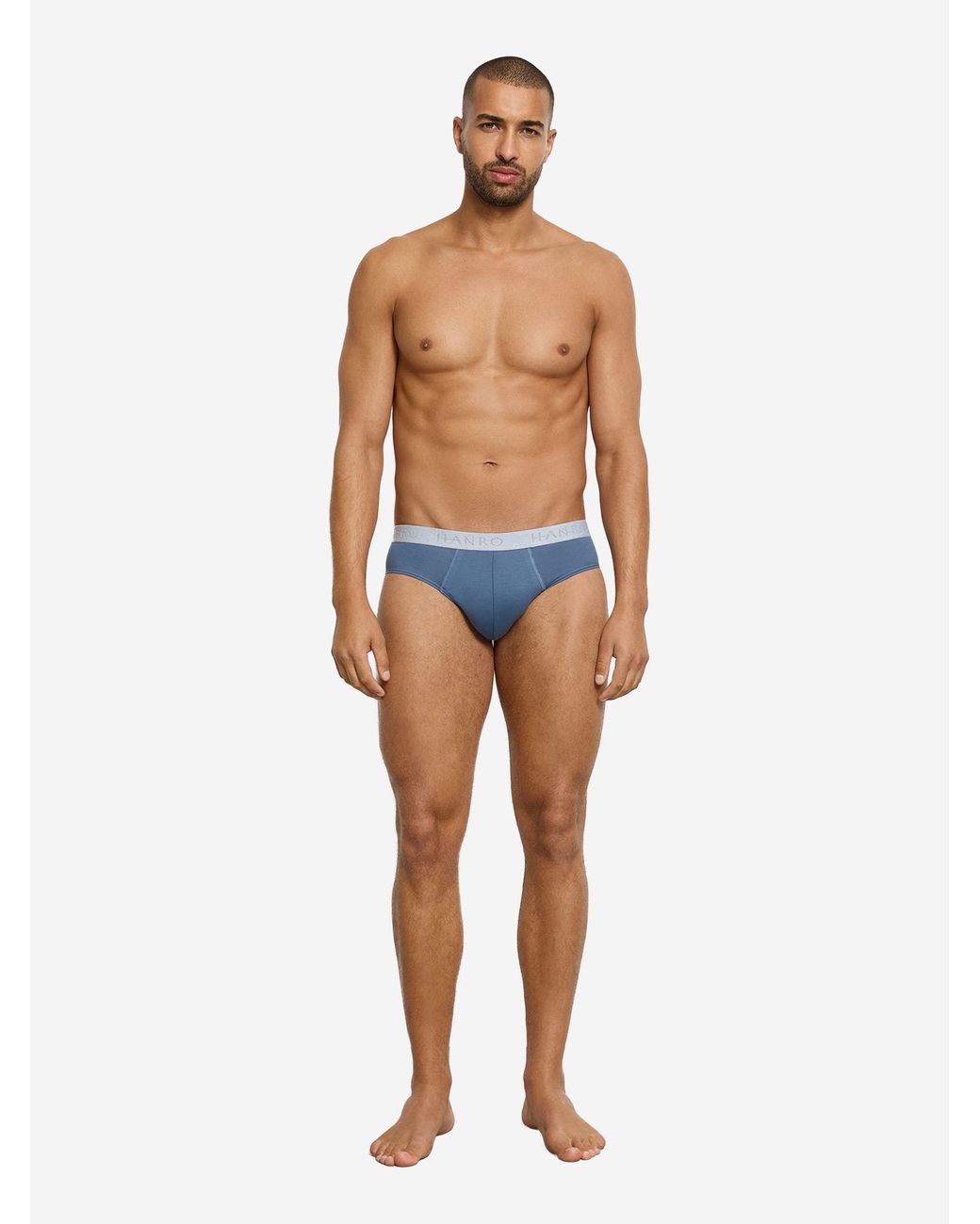 Hanro Slip Essentials in Blue für Herren