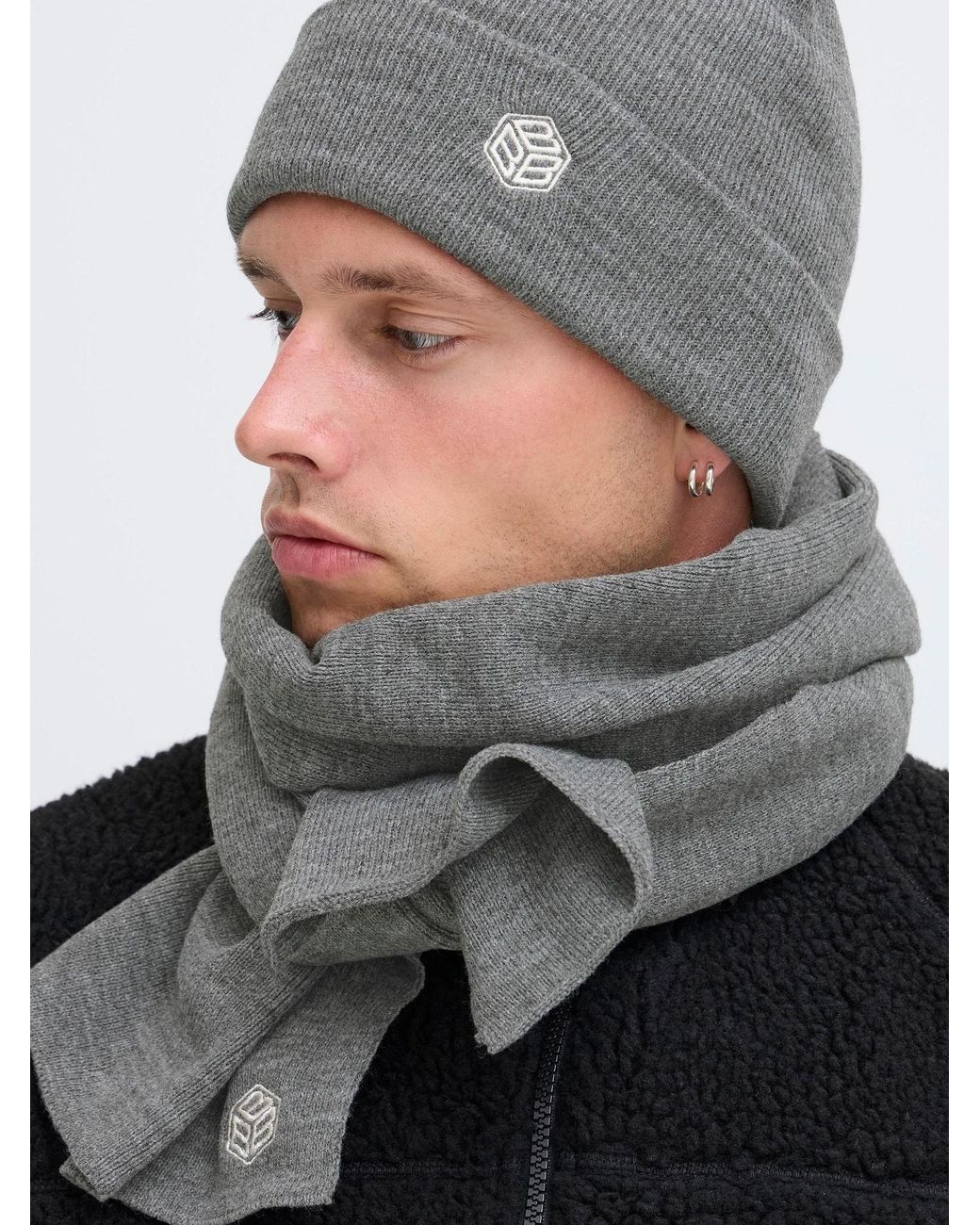 Blend Beanie Und Schal Bhscean in Gray für Herren