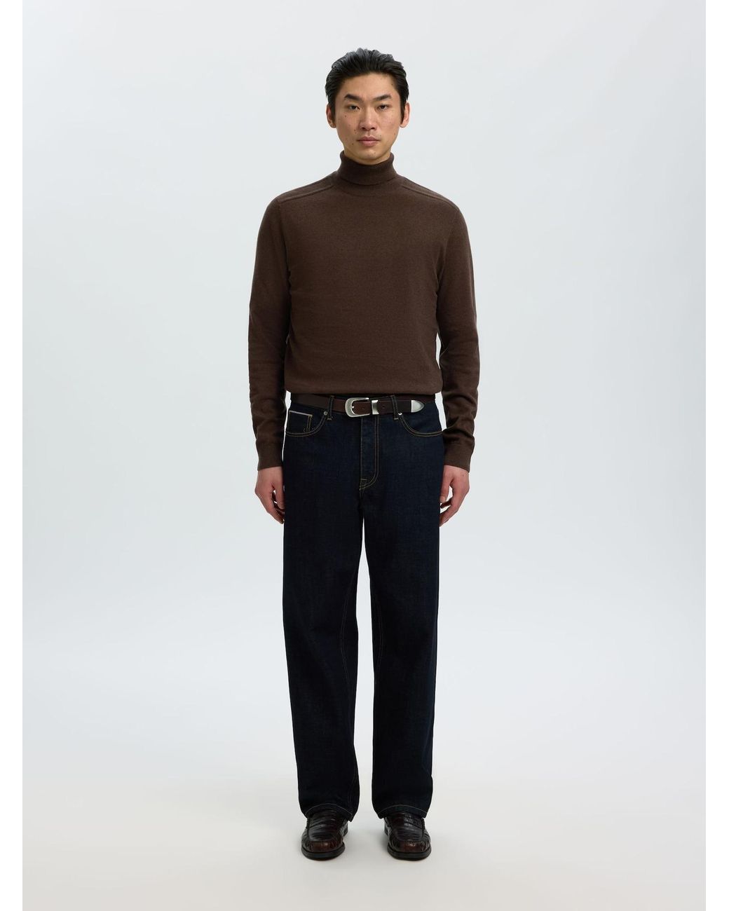 SELECTED Pullover Slhberg in Brown für Herren