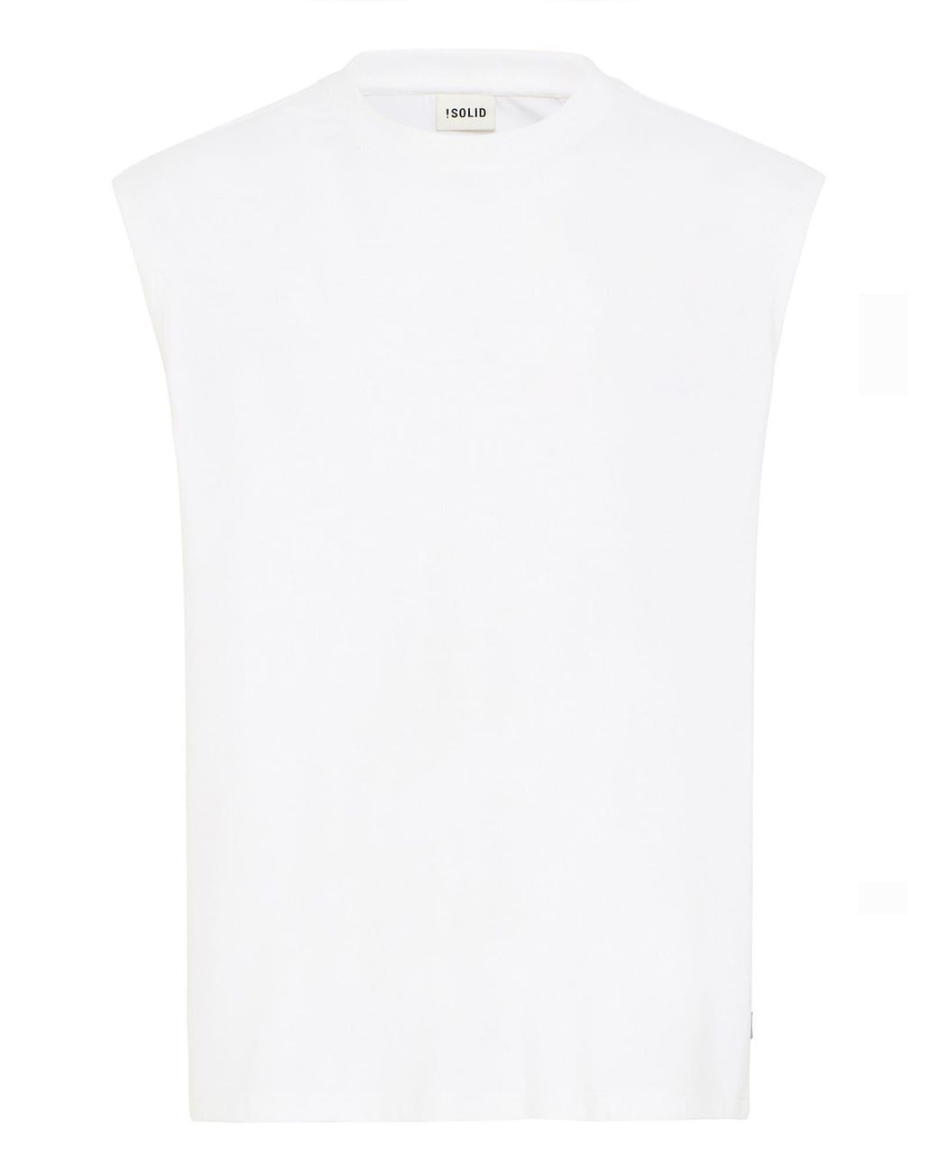 Solid Rundhalsshirt Sdbilo Mit Backprint in White für Herren