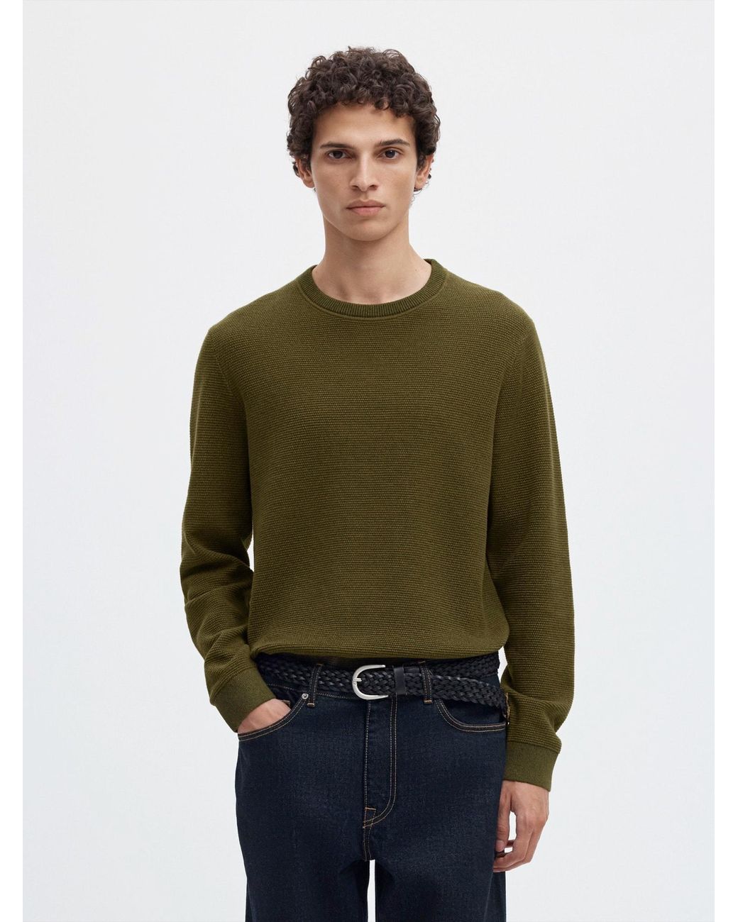 SELECTED Pullover Slhross in Green für Herren