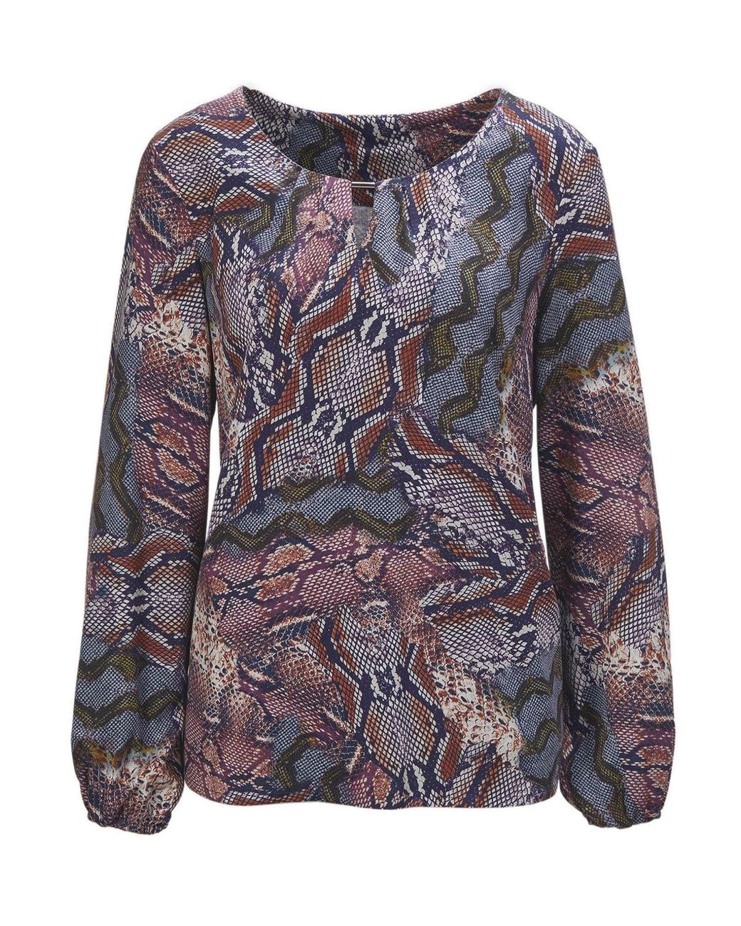 Goldner Purple Bluse
