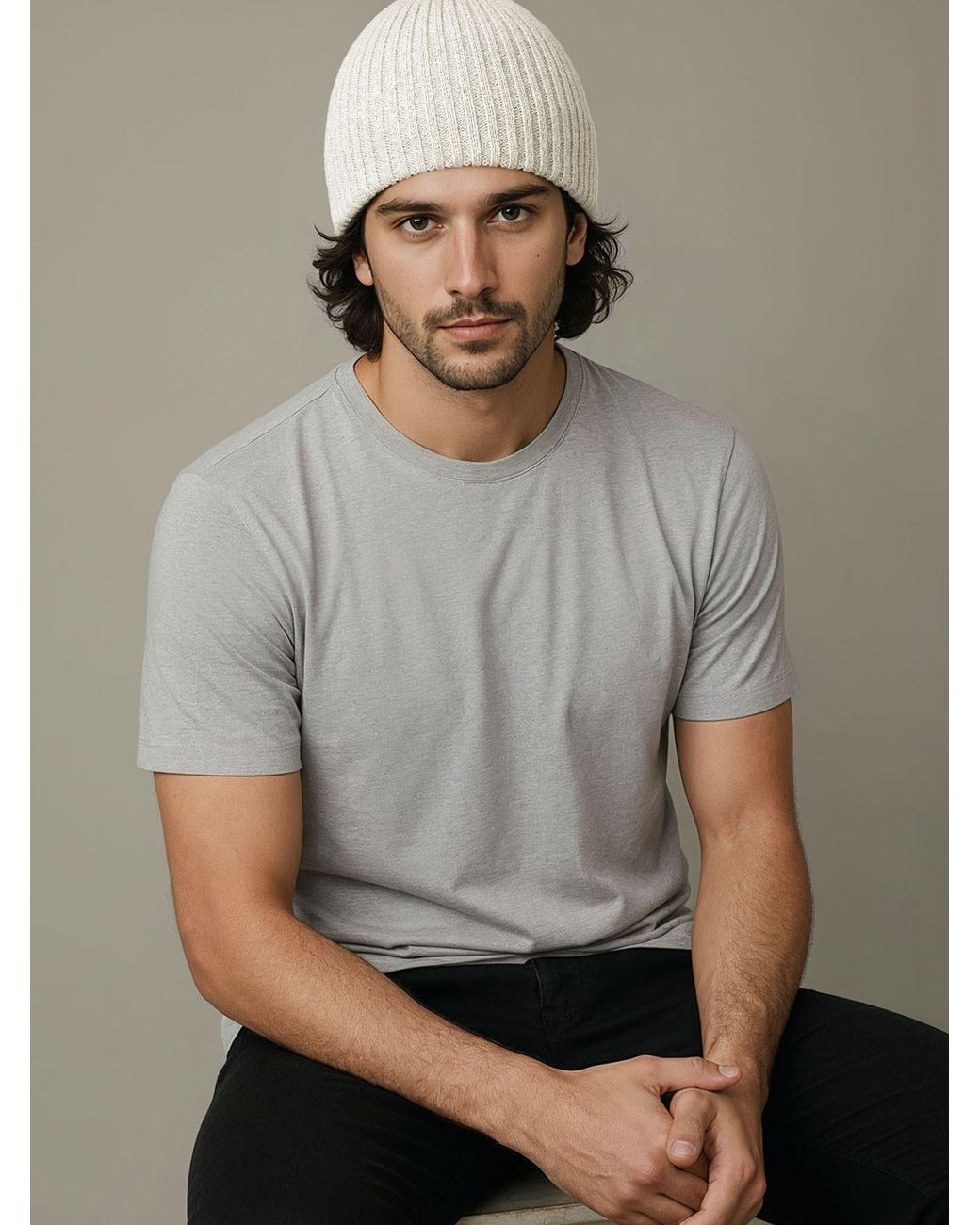 Neverless Mütze 2383 in Natural für Herren