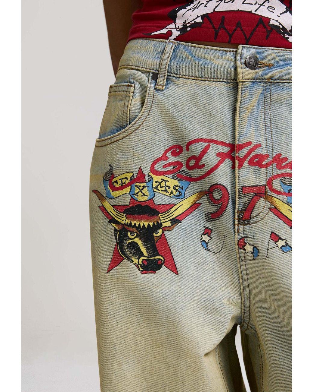Ed Hardy White Jeans