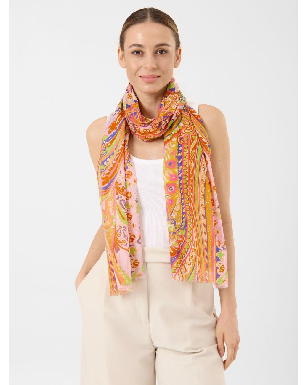 Codello Pink Schal Mit Paisley-Muster