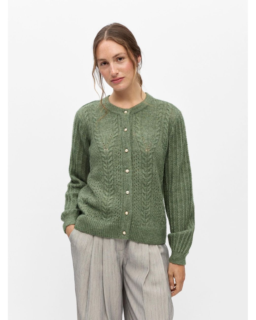 Object Green Strickjacke Objflora