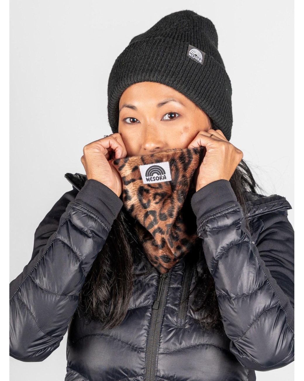 WESORA GmbH Brown Schlauchschal Premium Kunstfell Neckwarmer