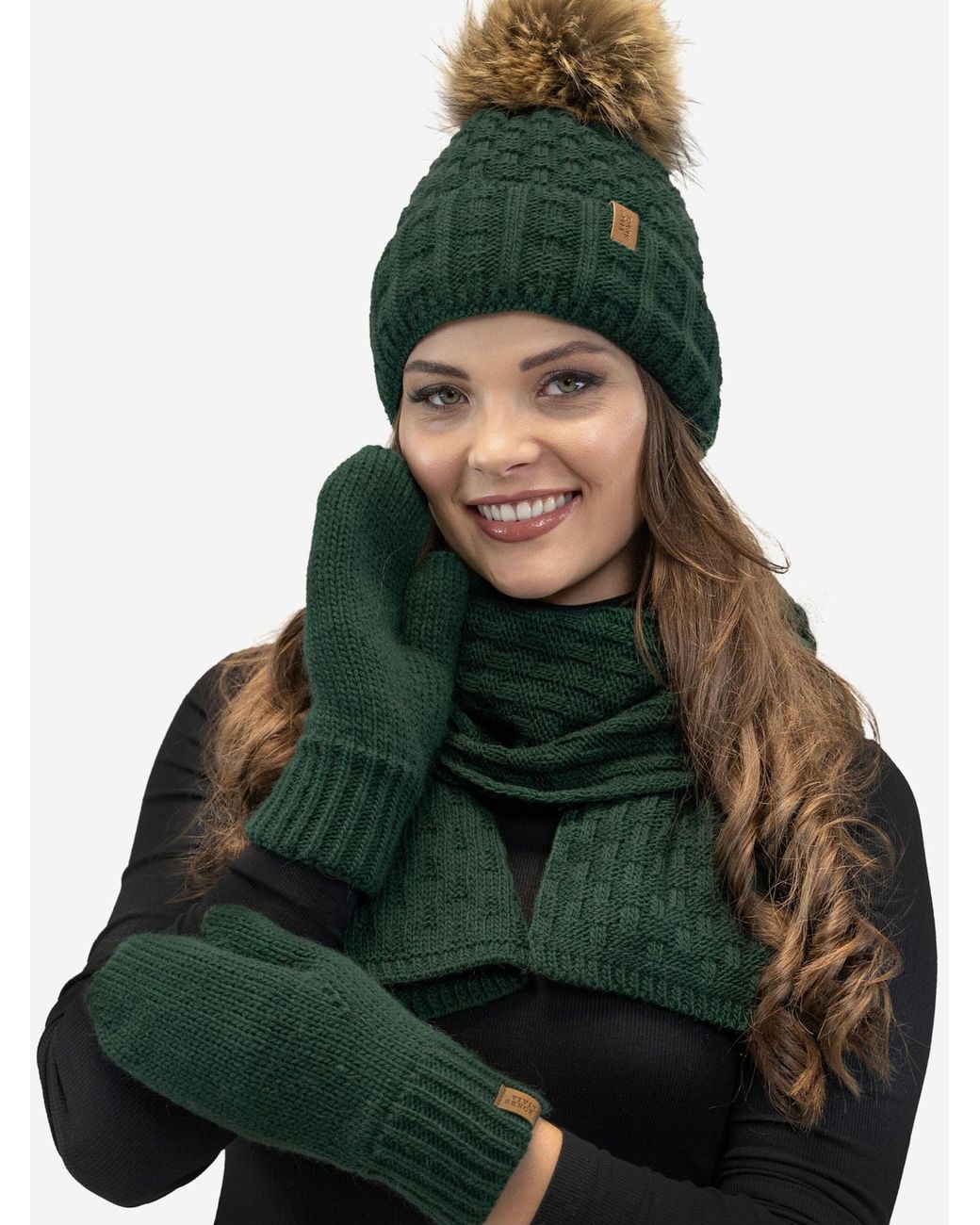 Vivience Green Mütze 7015 Set