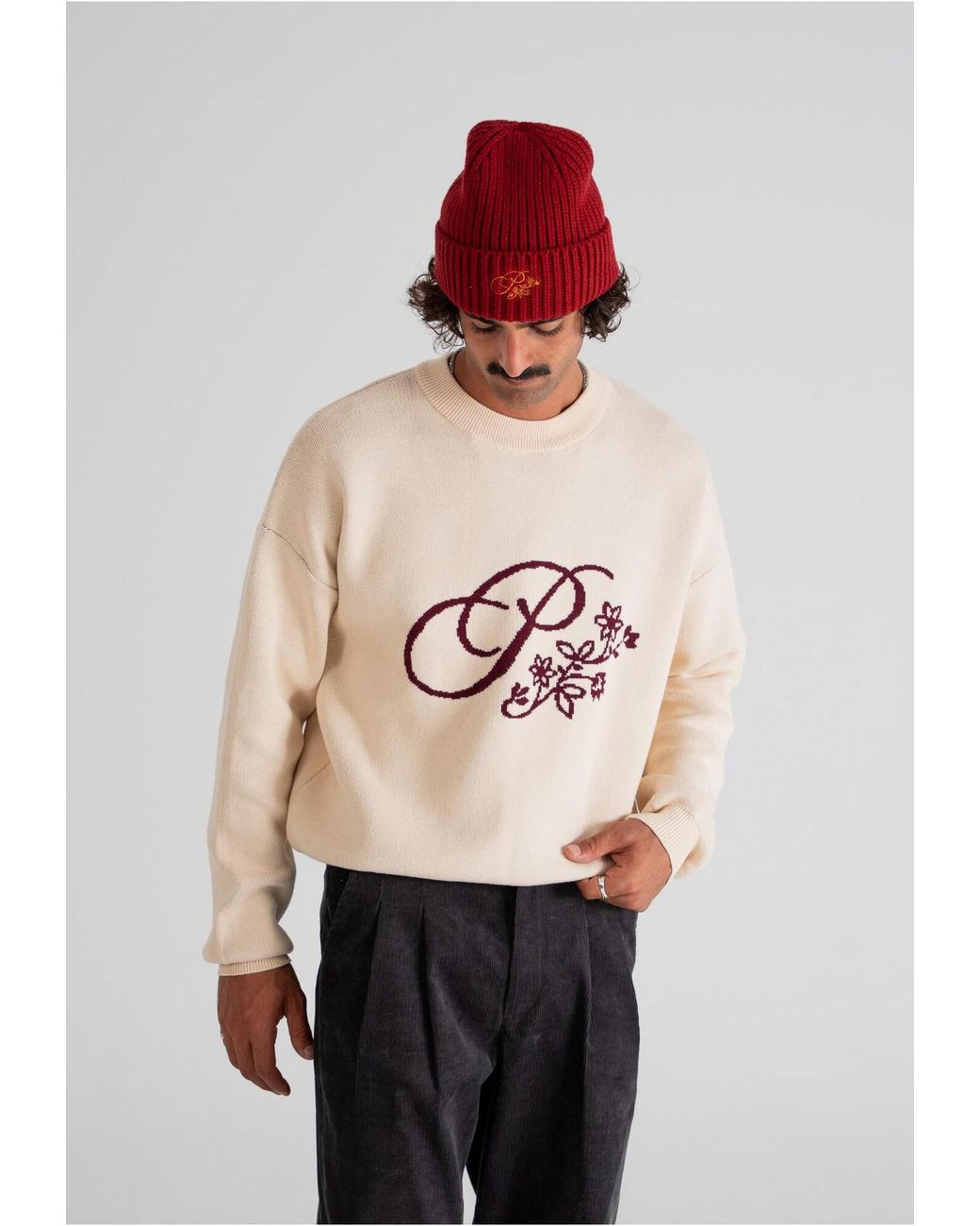 Prohibited Pullover Bloom in Pink für Herren