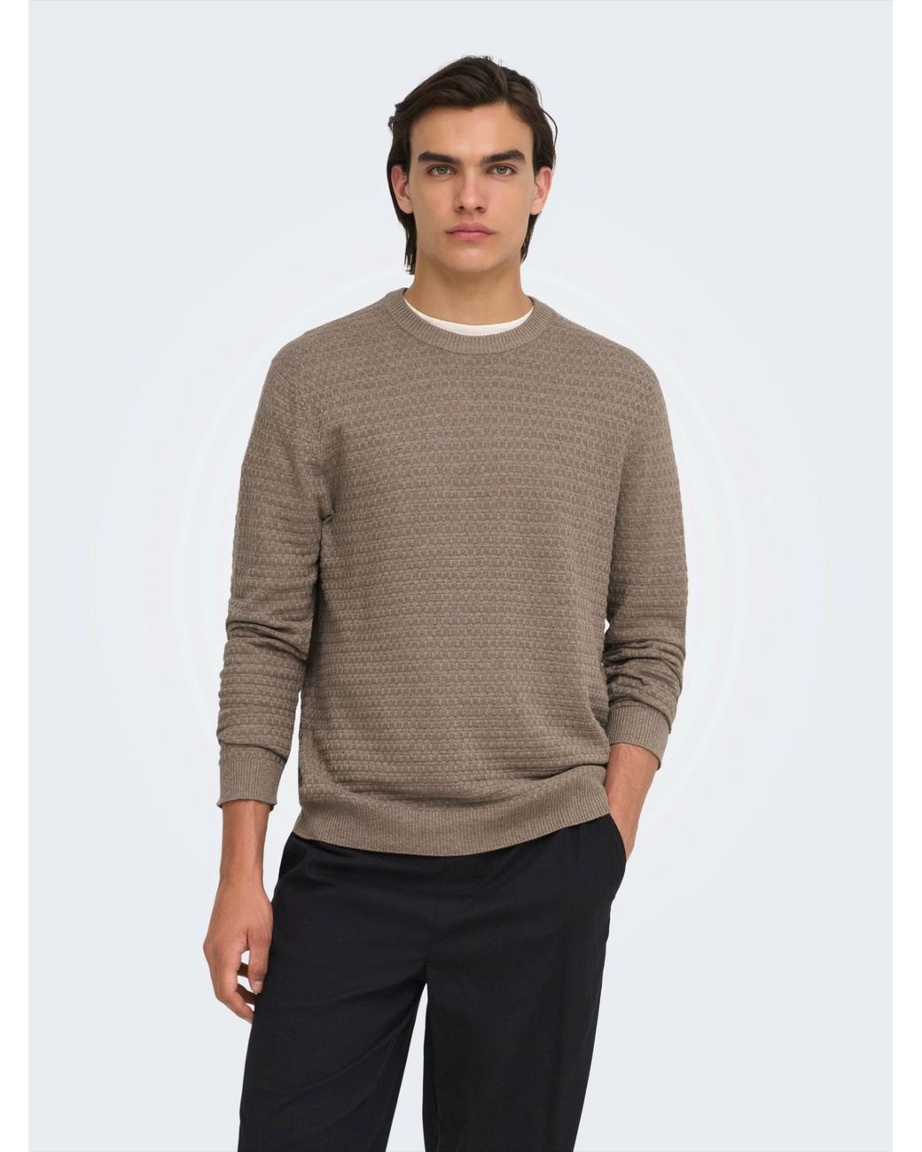 Only & Sons Pullover Onsloui in Brown für Herren