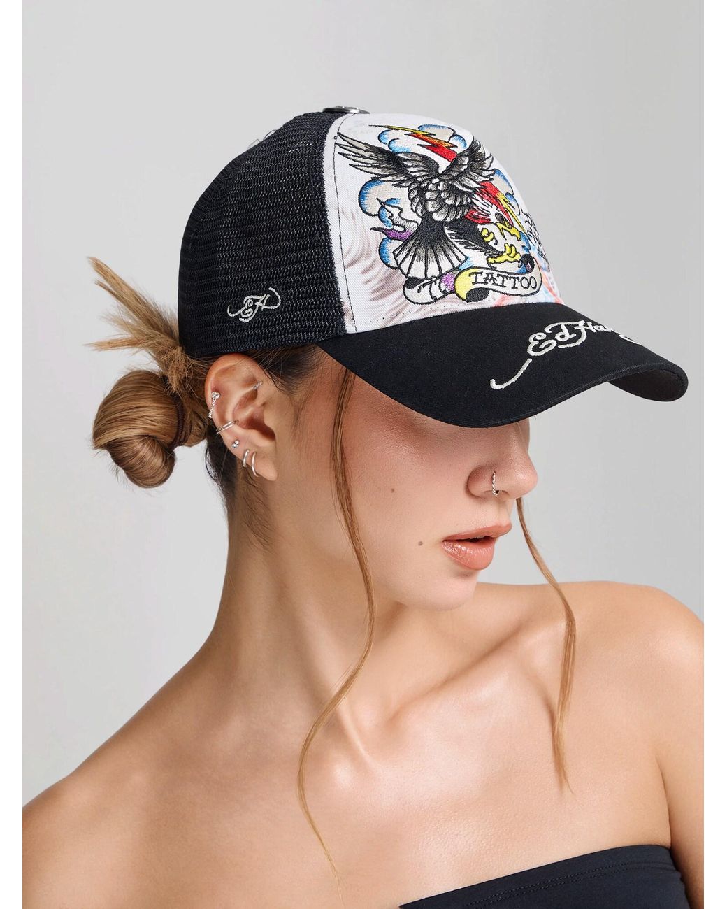 Ed Hardy Black Cap Tattoo Eagle