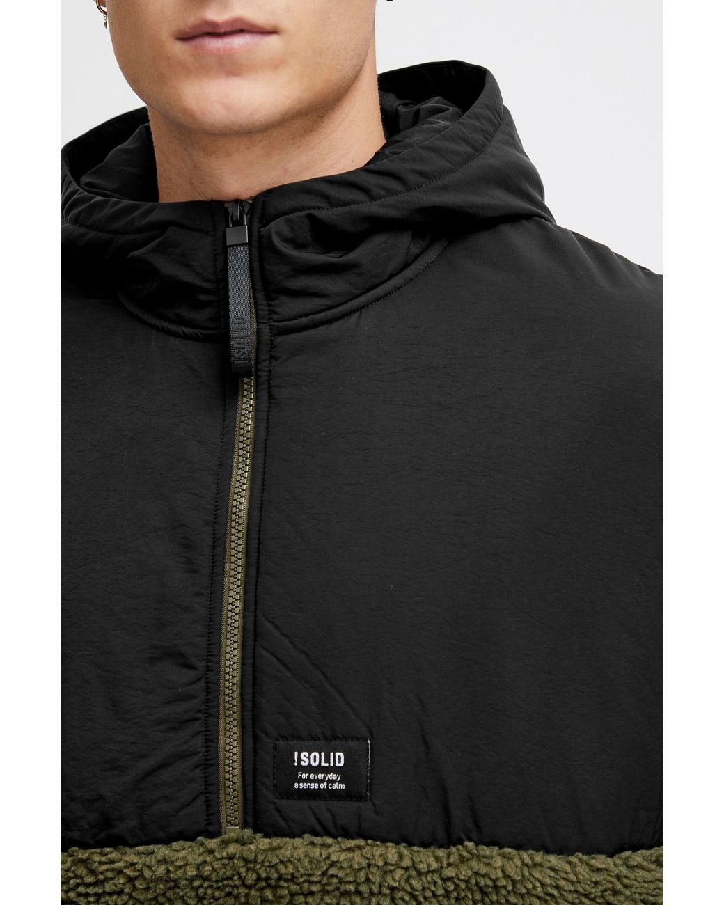 Solid Halfzip Fleecejacke Sdmarco in Green für Herren