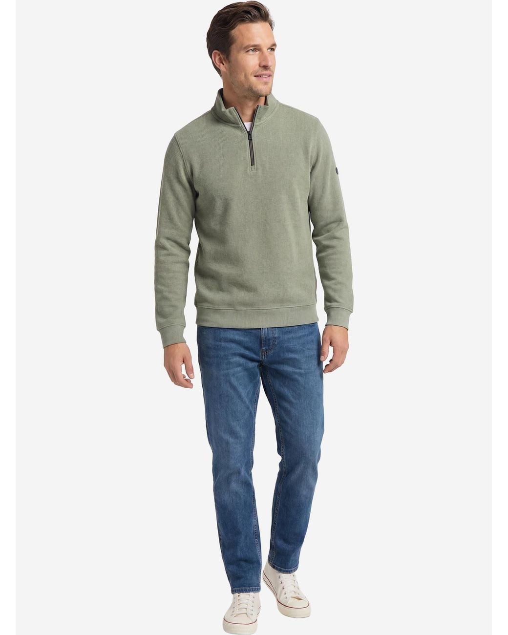 Redmond Pullover Basic in Green für Herren