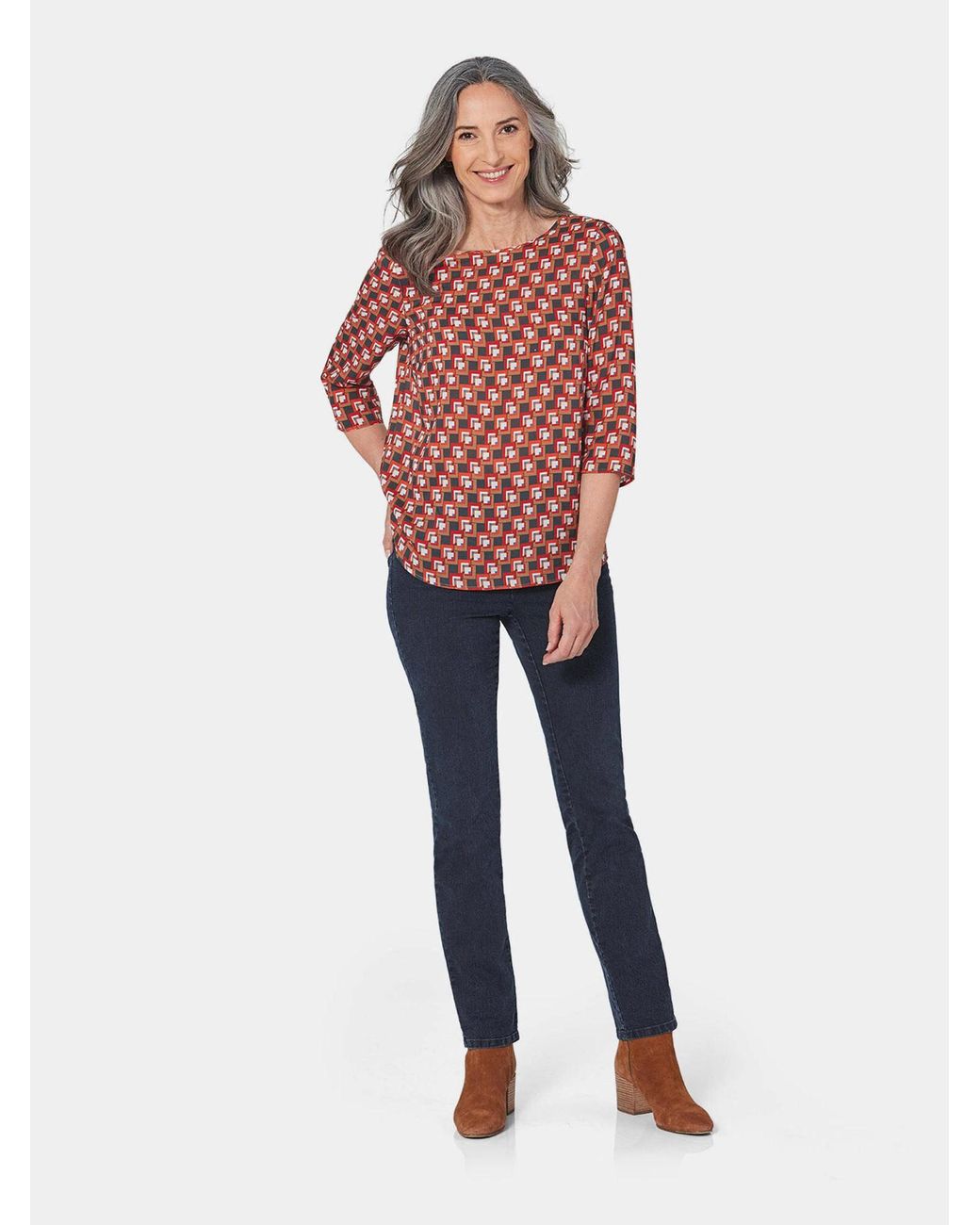 Goldner Red Bluse