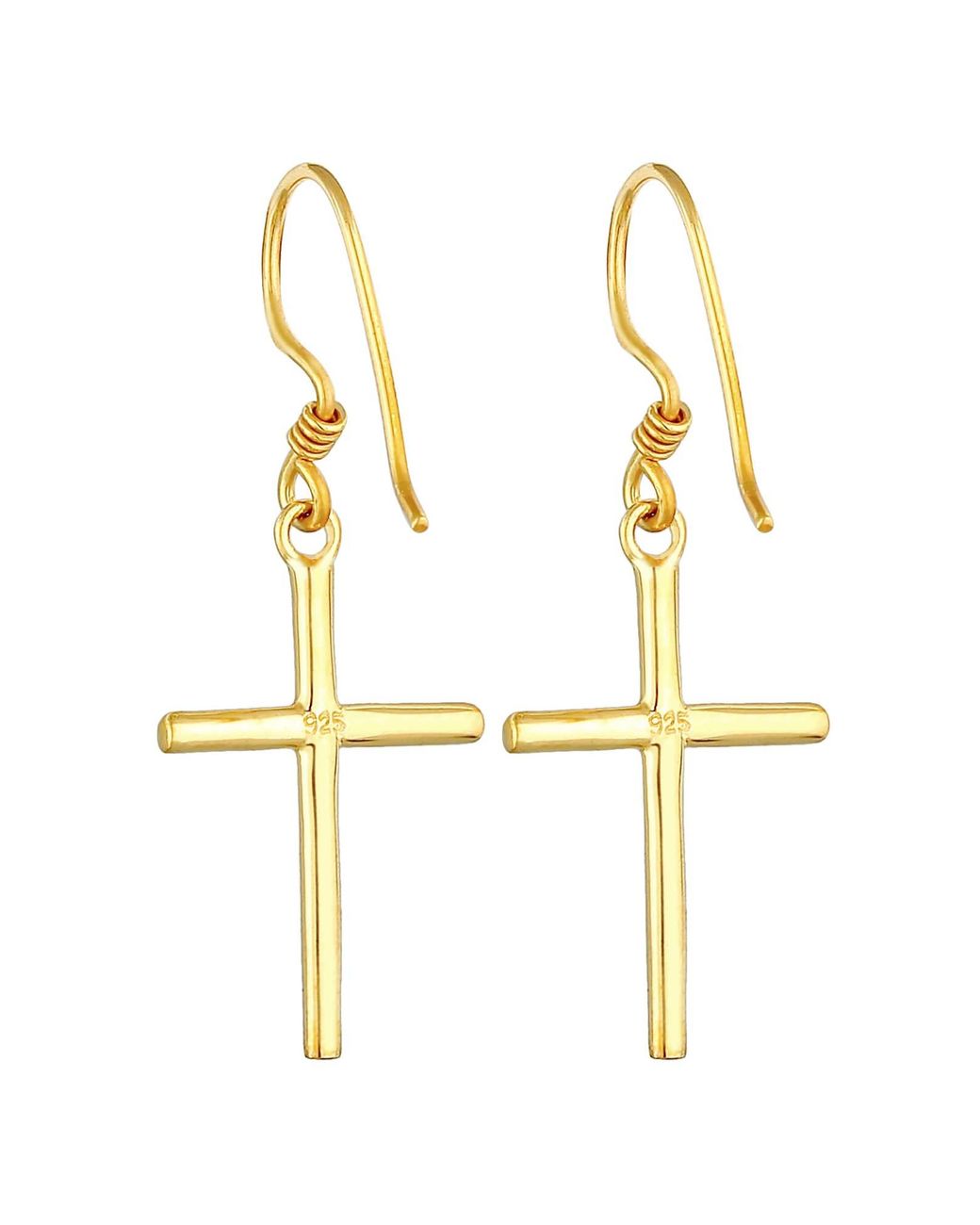 Elli Jewelry Metallic Ohrringe Kreuz