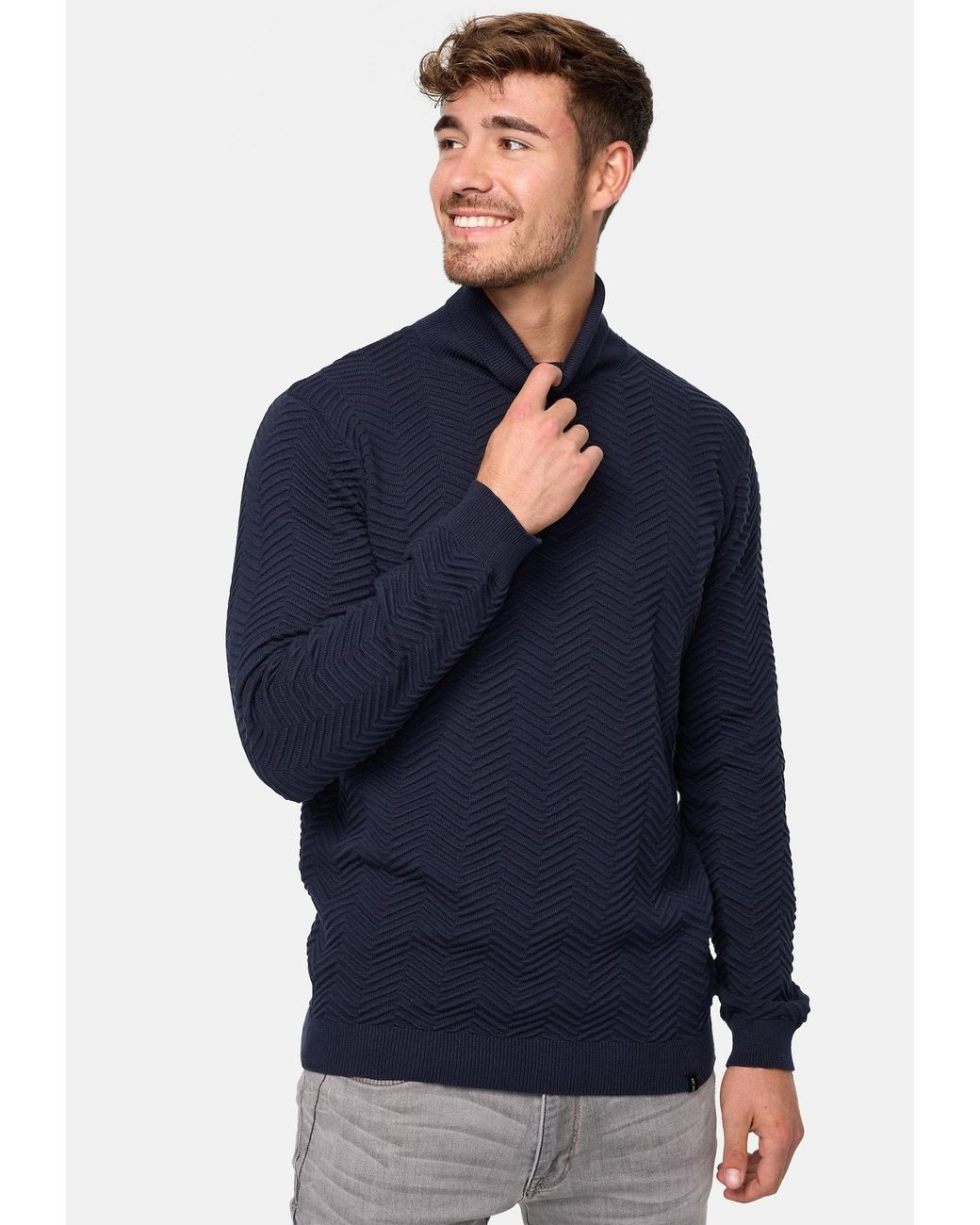 INDICODE Pullover Saini in Blue für Herren