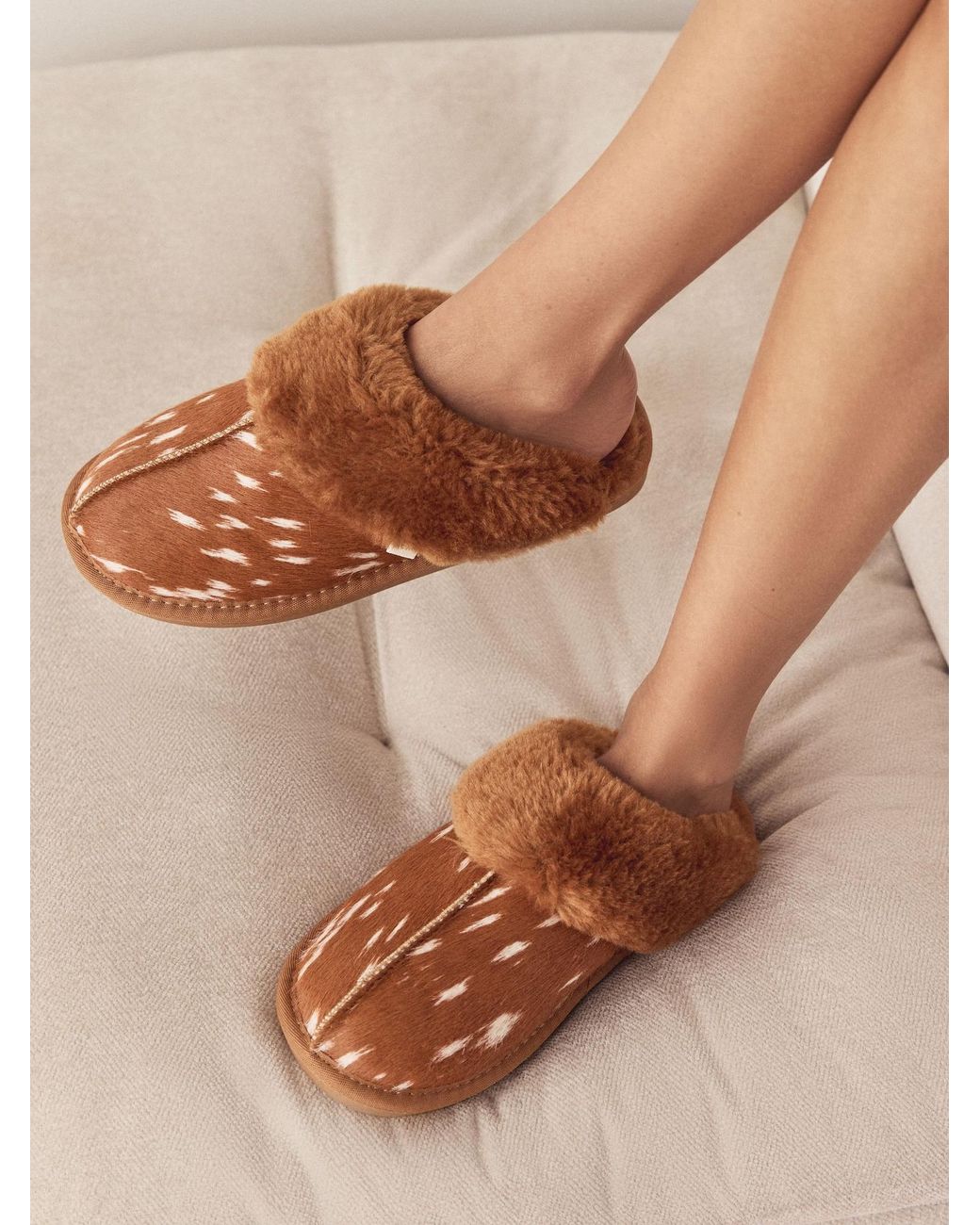 Next Brown Hausschuh