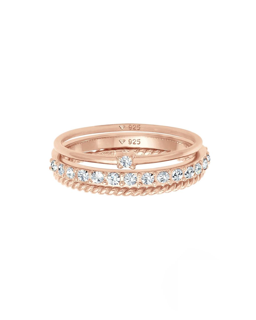 Elli Jewelry Multicolor Ring Set
