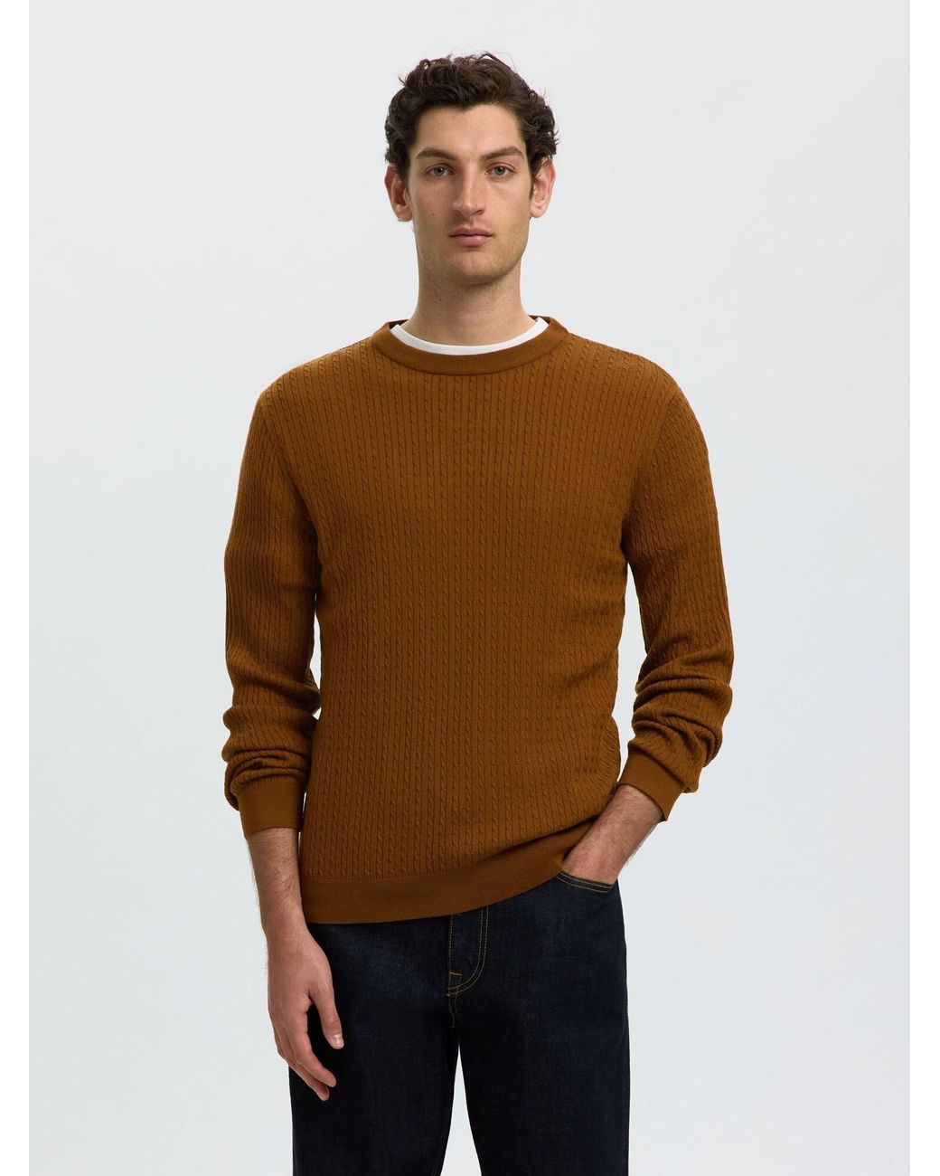 SELECTED Pullover in Brown für Herren