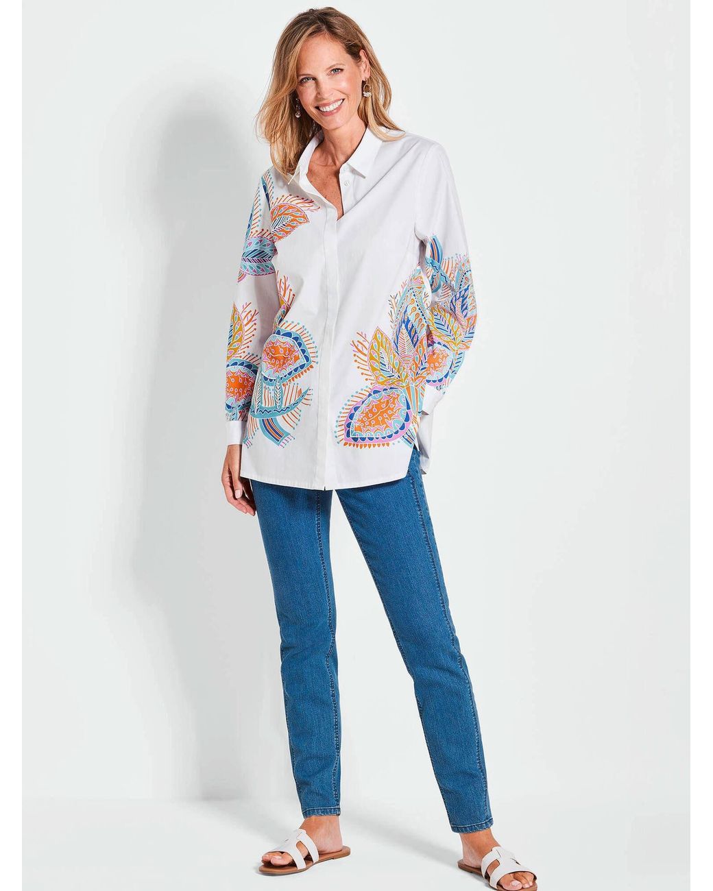 Goldner White Bluse